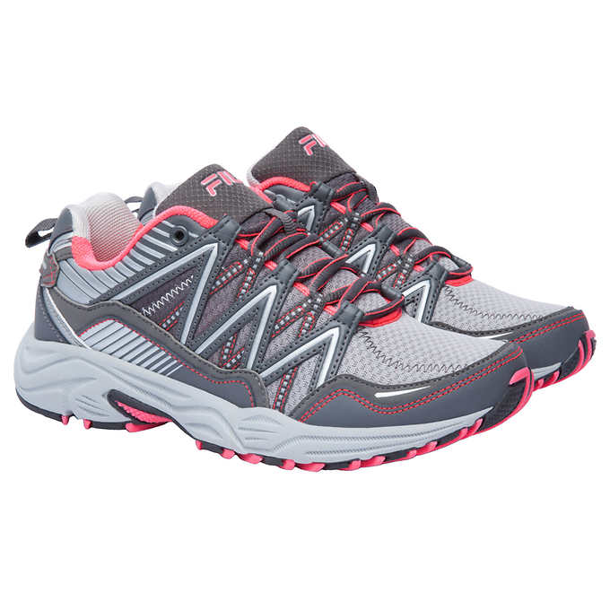 Fila Ladies’ Trail Running Shoe, Gray and Pink